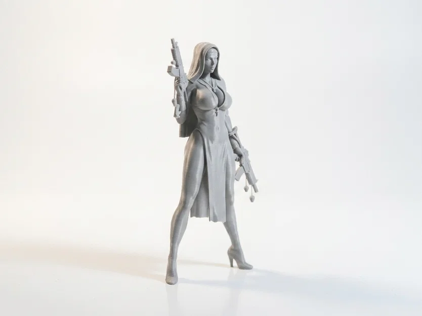 Mô Hình 3D Nữ Chiến Binh (Warrior Nun) - Tượng Nhân Vật Nữ Sắc Nét - Image 2