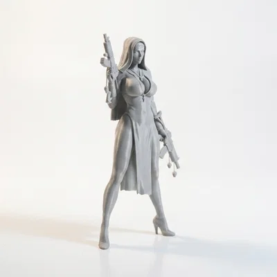 Mô Hình 3D Nữ Chiến Binh (Warrior Nun) - Tượng Nhân Vật Nữ Sắc Nét