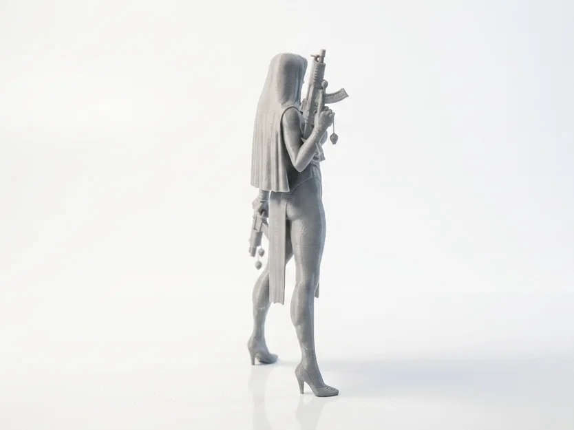 Mô Hình 3D Nữ Chiến Binh (Warrior Nun) - Tượng Nhân Vật Nữ Sắc Nét - Image 3