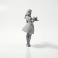 Mô hình tượng nhân vật nữ phục vụ bàn (Waitress) 3D Printable - Thumbnail 3