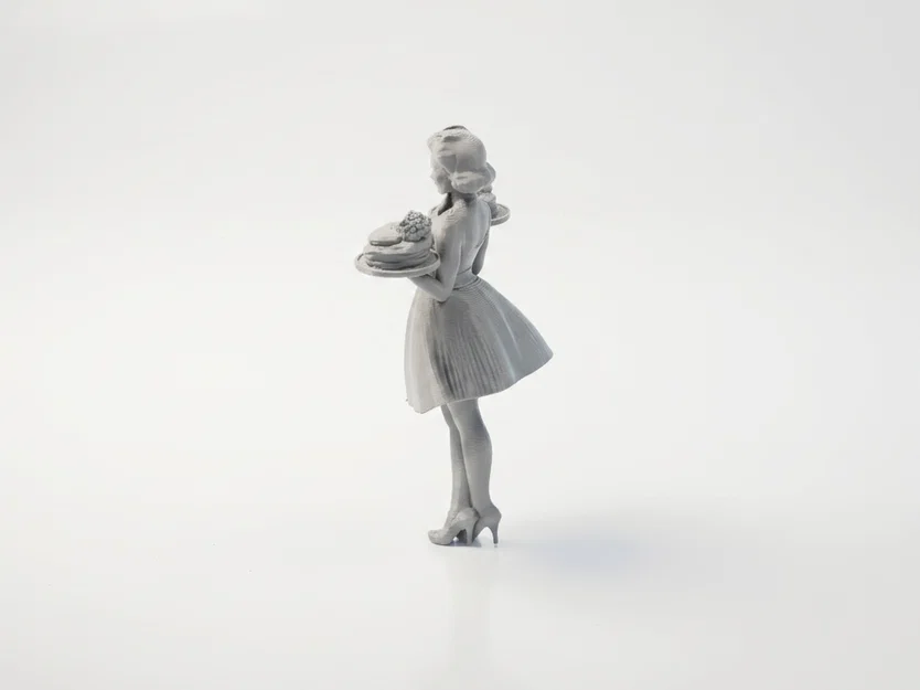 Mô hình tượng nhân vật nữ phục vụ bàn (Waitress) 3D Printable - Image 4