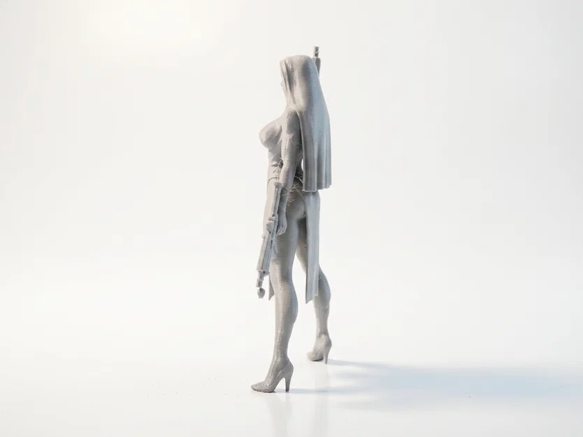 Mô Hình 3D Nữ Chiến Binh (Warrior Nun) - Tượng Nhân Vật Nữ Sắc Nét - Image 4