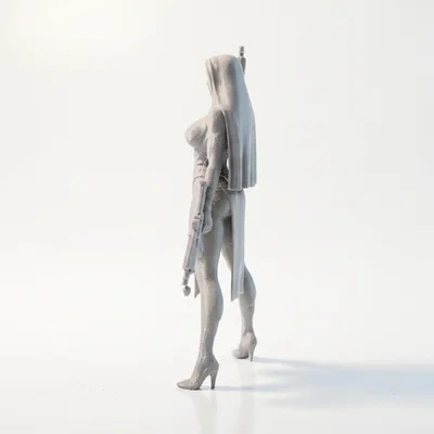 Mô Hình 3D Nữ Chiến Binh (Warrior Nun) - Tượng Nhân Vật Nữ Sắc Nét