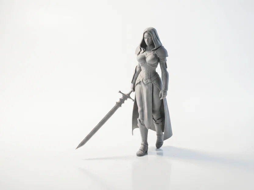 Mô hình 3D Nữ tu Chiến binh - Tượng Fantasy dành cho in 3D - Image 1