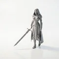 Mô hình 3D Nữ tu Chiến binh - Tượng Fantasy dành cho in 3D - Thumbnail 1
