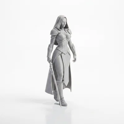 Mô hình 3D Nữ tu Chiến binh - Tượng Fantasy dành cho in 3D