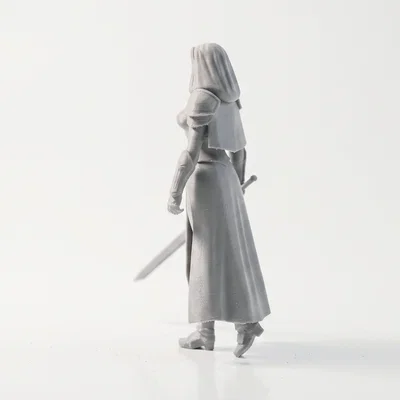 Mô hình 3D Nữ tu Chiến binh - Tượng Fantasy dành cho in 3D