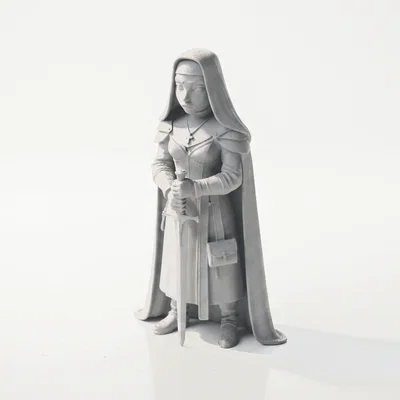 Mô hình 3D Warrior Nun Nữ Chiến Binh Fantasy có thể in được