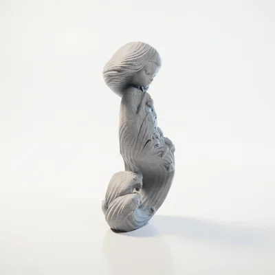 Mô hình điêu khắc 3D cô gái sóng nước - Wave Girl Flowing Sculpture