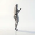 Mô hình nữ nhân vật vẫy tay mặc Bikini 3D - Thumbnail 2
