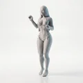 Mô hình nữ nhân vật vẫy tay mặc Bikini 3D - Thumbnail 4
