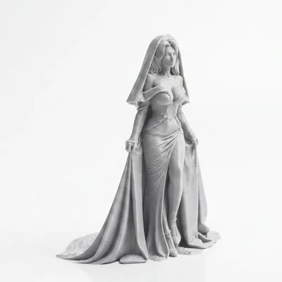 Mô hình tượng cô dâu trong váy cưới in 3D