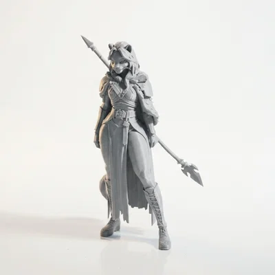 Mô hình Nữ Chiến Binh Wildcat Lady Warrior - File in 3D