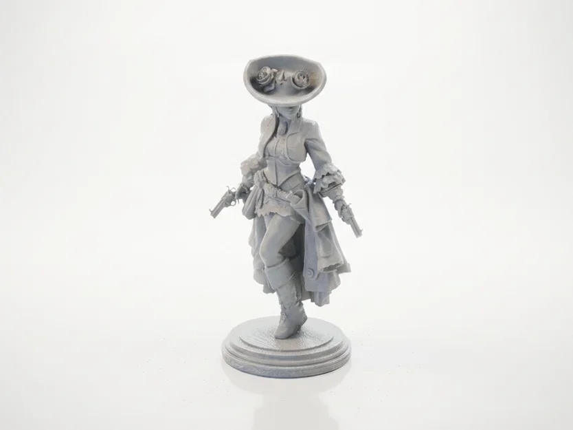Mô hình nữ cao bồi miền viễn tây - Wild West Lady Figurine (STL file) - Image 1