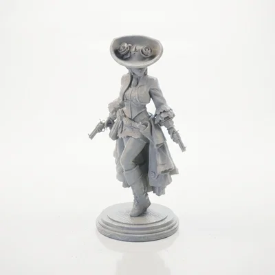 Mô hình nữ cao bồi miền viễn tây - Wild West Lady Figurine (STL file)