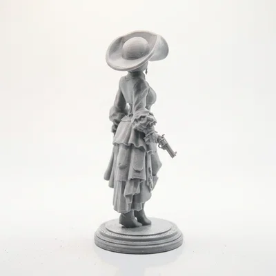 Mô hình nữ cao bồi miền viễn tây - Wild West Lady Figurine (STL file)