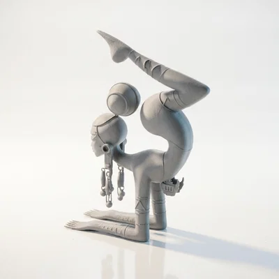 Mô hình tượng người phụ nữ tập Yoga dẻo dai - File in 3D