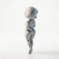 Mô hình tượng người phụ nữ ngoái nhìn - File 3D in ấn nghệ thuật - Thumbnail 3