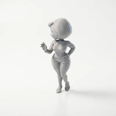 Mô hình tượng người phụ nữ ngoái nhìn - File 3D in ấn nghệ thuật
