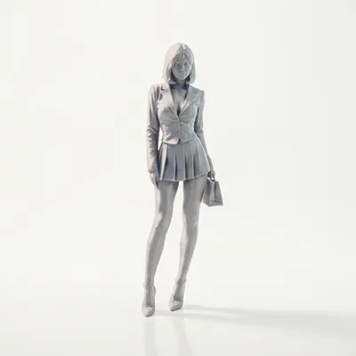 Mô hình 3D Nữ Doanh Nhân Thanh Lịch (Work Outfit Professional Woman Figurine)