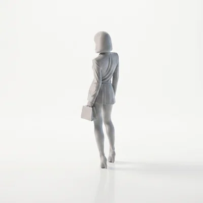 Mô hình 3D Nữ Doanh Nhân Thanh Lịch (Work Outfit Professional Woman Figurine)