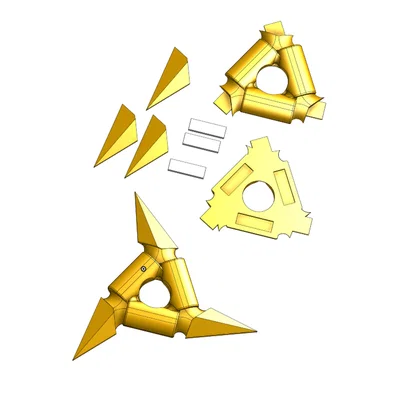 Mô hình phi tiêu băng Shuriken Ninjago in 3D sắc nét