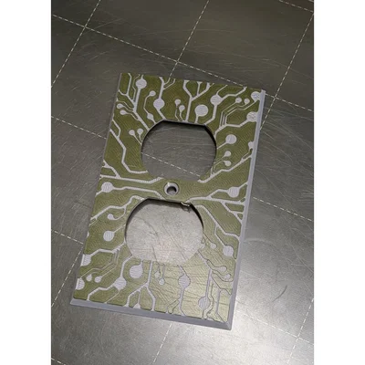 Mặt Nạ Ổ Cắm Đôi (Duplex Outlet Wall Plate) - Họa tiết PCB