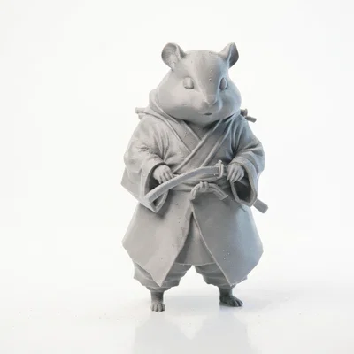 Mô Hình Chuột Samurai Chiến Binh In 3D