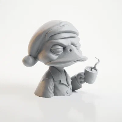 Mô hình chú vịt uống cà phê buổi sáng in 3D đáng yêu