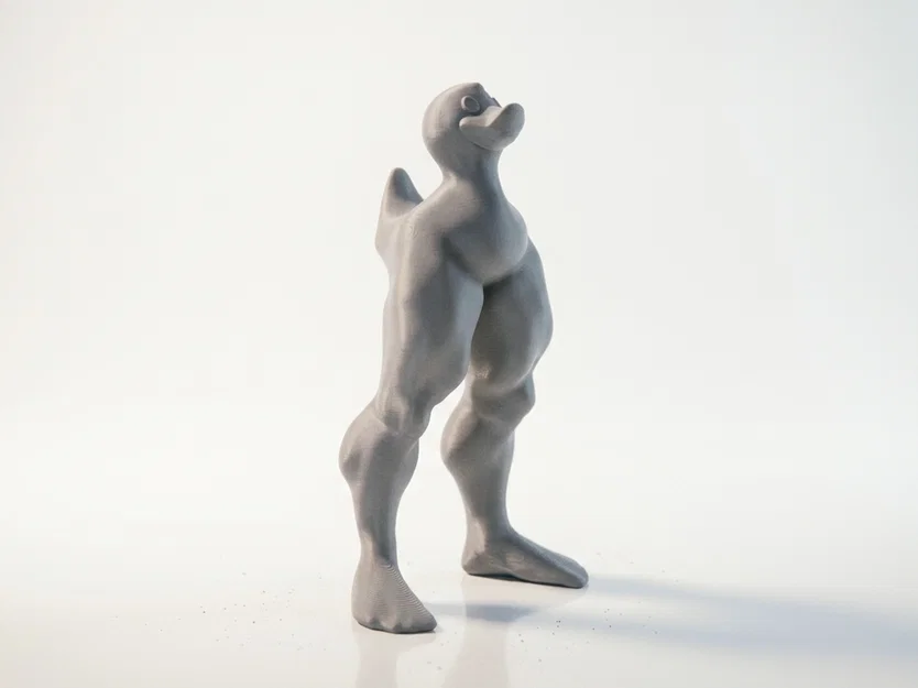Mô hình Vịt cơ bắp độc đáo - Tượng 3D in nhựa STL - Image 2