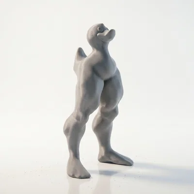 Mô hình Vịt cơ bắp độc đáo - Tượng 3D in nhựa STL