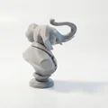 Mô hình tượng bán thân chú voi mặc vest sang trọng (File in 3D) - Thumbnail 3