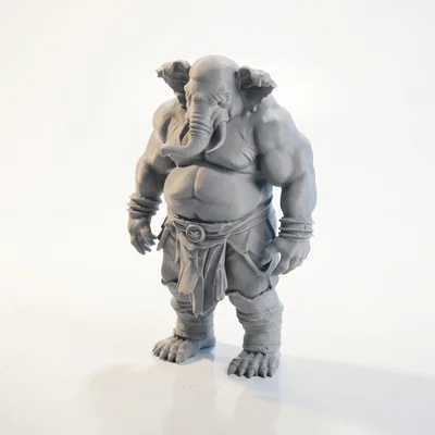 Mô hình Chiến binh Voi Fantasy - Tượng sưu tầm in 3D