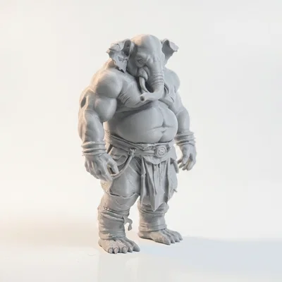 Mô hình Chiến binh Voi Fantasy - Tượng sưu tầm in 3D