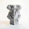 Tượng Bán Thân Elephant Man - Mô Hình Điêu Khắc Động Vật In 3D - Thumbnail 1