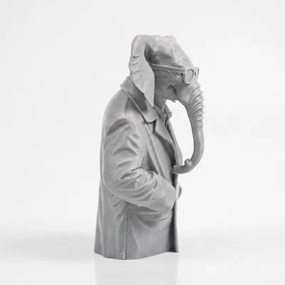 Tượng Bán Thân Elephant Man - Mô Hình Điêu Khắc Động Vật In 3D
