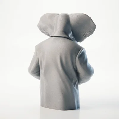 Tượng Bán Thân Elephant Man - Mô Hình Điêu Khắc Động Vật In 3D