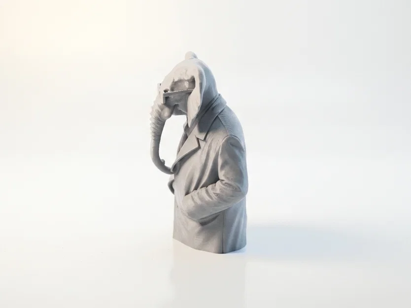 Tượng Bán Thân Elephant Man - Mô Hình Điêu Khắc Động Vật In 3D - Image 4