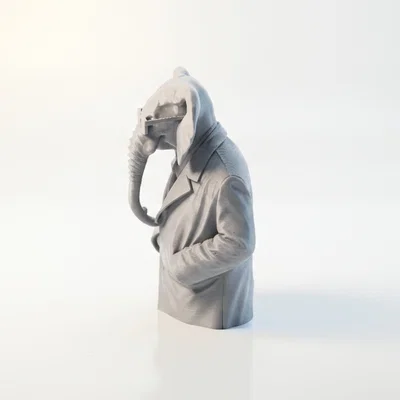 Tượng Bán Thân Elephant Man - Mô Hình Điêu Khắc Động Vật In 3D