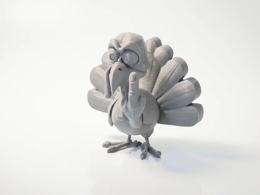 Mô hình gà tây cáu kỉnh in 3D (Grumpy Turkey Figurine) - Image 1