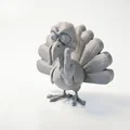 Mô hình gà tây cáu kỉnh in 3D (Grumpy Turkey Figurine) - Thumbnail 1