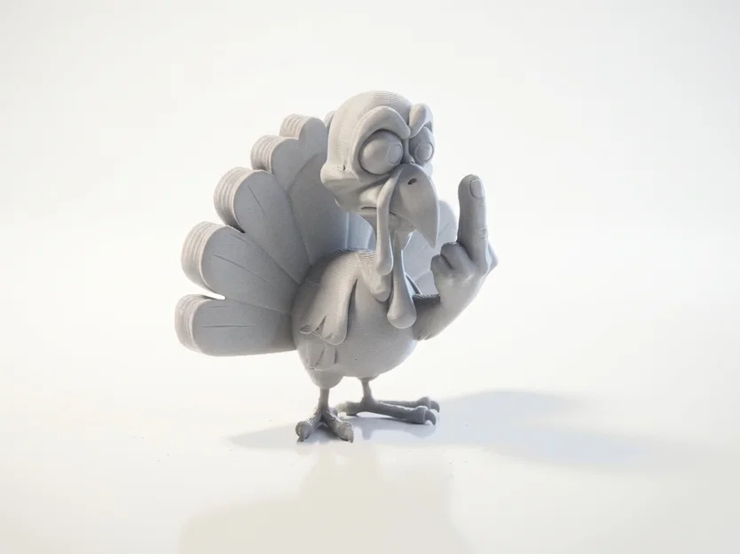 Mô hình gà tây cáu kỉnh in 3D (Grumpy Turkey Figurine) - Image 2