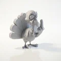 Mô hình gà tây cáu kỉnh in 3D (Grumpy Turkey Figurine) - Thumbnail 2