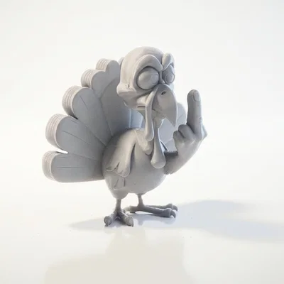 Mô hình gà tây cáu kỉnh in 3D (Grumpy Turkey Figurine)