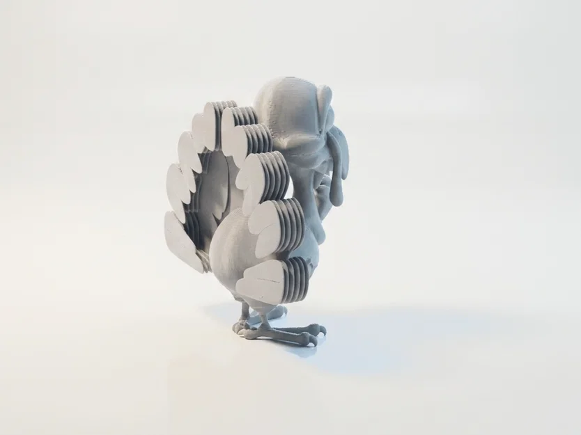 Mô hình gà tây cáu kỉnh in 3D (Grumpy Turkey Figurine) - Image 3