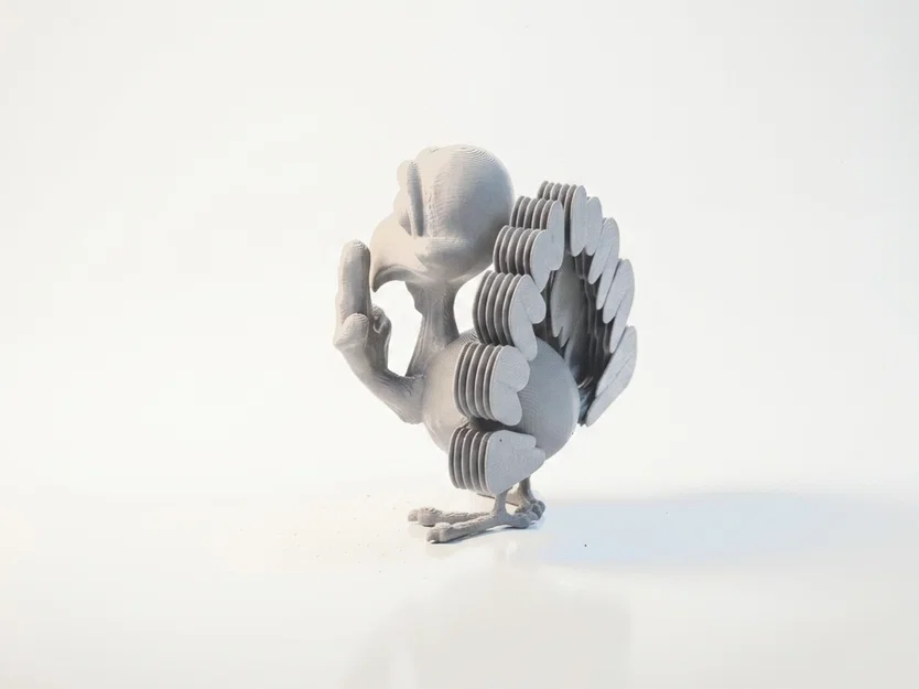 Mô hình gà tây cáu kỉnh in 3D (Grumpy Turkey Figurine) - Image 4
