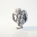 Mô hình gà tây cáu kỉnh in 3D (Grumpy Turkey Figurine) - Thumbnail 4