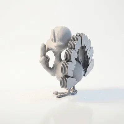Mô hình gà tây cáu kỉnh in 3D (Grumpy Turkey Figurine)