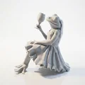 Mô hình ếch cầm ly rượu vang sang trọng - File 3D in ấn - Thumbnail 1