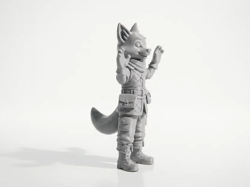 Mô hình chú cáo giơ tay đáng yêu (Fox with Hands Up) - File in 3D - Image 2